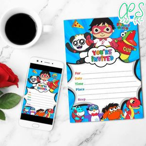 Ryans World Fill In The Blank Mobile Invite Customizable Template Instant Download