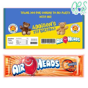 Build A Bear Airhead Candy Wrapper Template Printable Instant Download