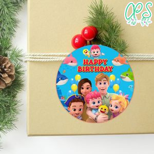 Bebefinn Circle Sticker Template Customizable to Print at Home Instant Download