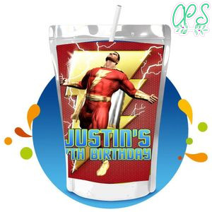 Shazam Capri Sun Birthday Labels Digital File Printable Instant Download
