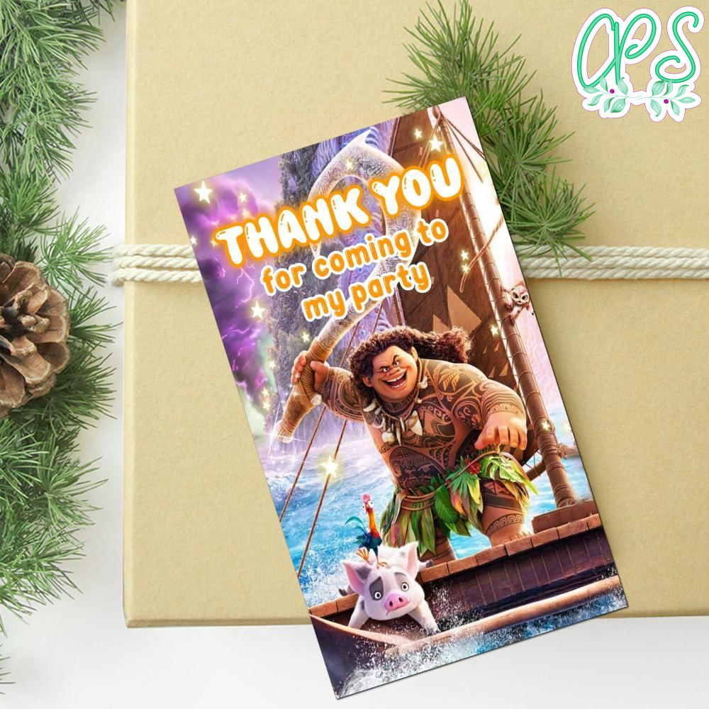 Maui Thank You Tag Customizable Template To Print At Home Instant Download