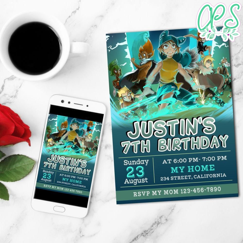 Wakfu Birthday Mobile Invite Customizable Template Instant Download