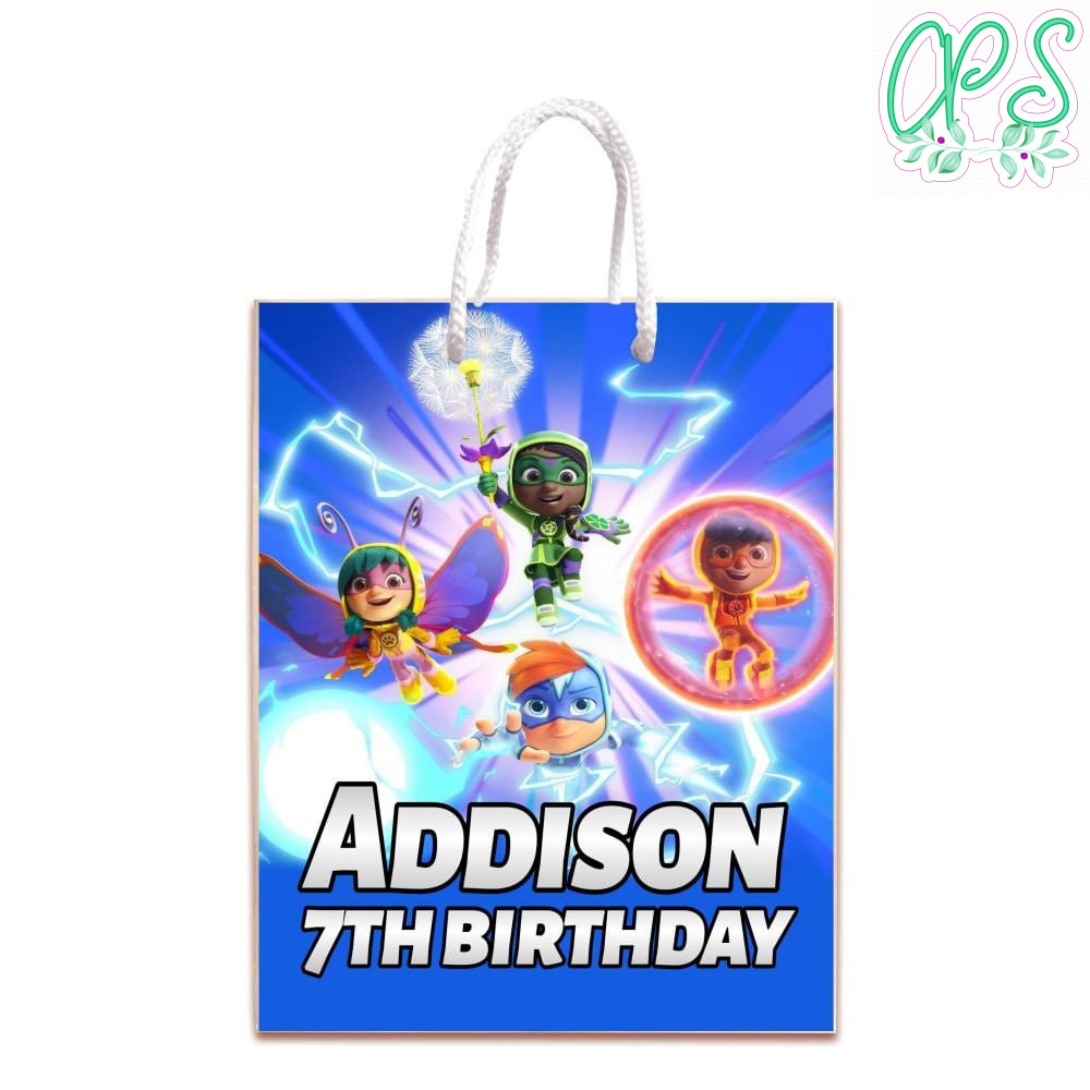 Action Pack Gift Bag Label Template Printable DIY | Partyinvitedesign