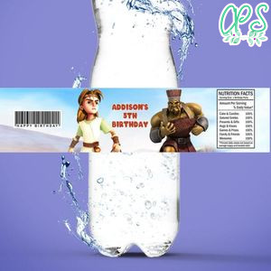 A Giant Adventure Birthday Water Bottle Label Template to Print at Home Instant Download