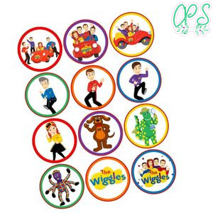 Wiggles Cupcake Toppers Template Printable Instant Download