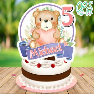 Bear Cake Topper Template Printable Instant Download