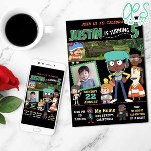 Craig Of The Creek Birthday Mobile Invite Customizable Template Instant Download