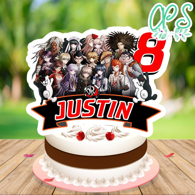 Danganronpa Birthday Cake Topper Template Printable Partyinvitedesign
