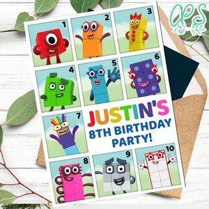 Numberblocks Personalized Birthday Card