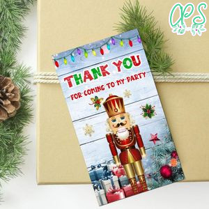 Christmas Nutcracker Thank You Tag Customizable Template To Print At Home Instant Download