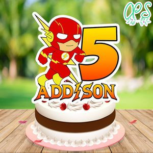 Flash baby Cake Topper Template Printable Instant Download