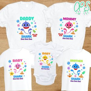 Baby shark Trip Family Birthday PNG file template