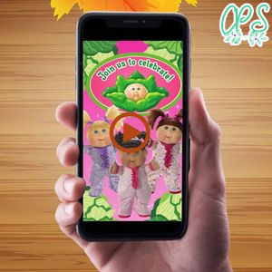 Cabbage Patch Kids Birthday Video Invitation Digital Template Customizable Instant Download