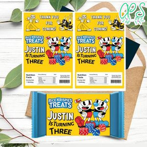 Cuphead Rice Krispies Treats Template Printable Instant Download