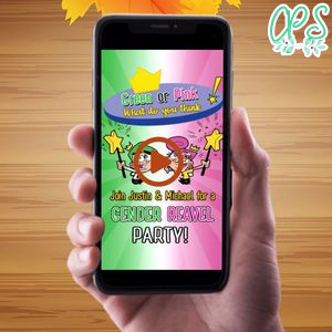 The fairly odd parents Gender Reveal Video Invitation Digital Template Customizable Instant Download