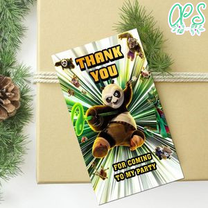 Kung Fu Panda 4 Thank You Tag Customizable Template To Print At Home Instant Download