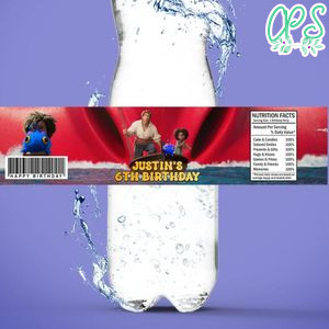 Sea Beast Birthday Water Bottle Label Template to Print at Home Instant Download