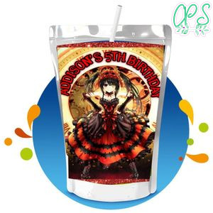 Kurumi Tokisaki Capri Sun Birthday Labels Digital File Printable Instant Download