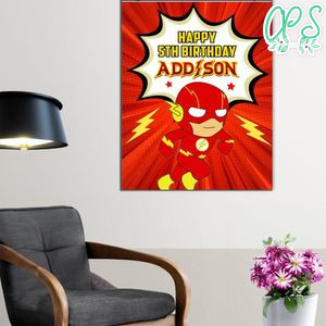 Flash Baby Birthday Poster Digital File Printable Instant Download