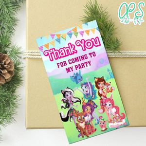 Enchantimal Thank You Tag Customizable Template To Print At Home Instant Download
