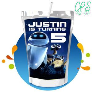 Wall e Capri Sun Birthday Labels Digital File Printable Instant Download