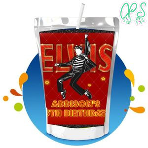Elvis Capri Sun Birthday Labels Digital File Printable Instant Download