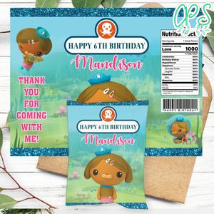 Dashi Dog Octonauts Birthday Party Chip Bag Digital File Printable Instant Download