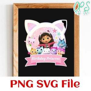 Gabby's Dollhouse first birthday Customer request PNG file template