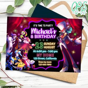 Balan Wonderworld Birthday Invitation Customizable Template to Print at Home Instant Download