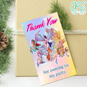 Winx Thank You Tag Customizable Template To Print At Home Instant Download
