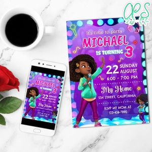 Karma's World Season 2 Mobile Invite Customizable Template Instant Download