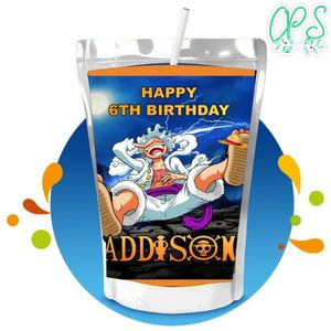 Luffy gear 5 Capri Sun Birthday Label Digital File Printable Instant Download