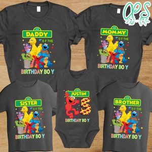 Elmo Sesame street Birthday Family Trip Vacation T-Shirt