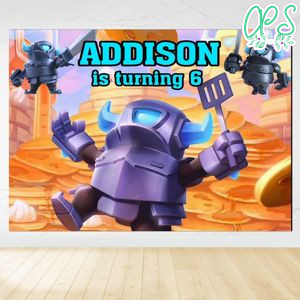 Mini Pekka Birthday Backdrop Digital File Template Instant Download