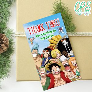 One Piece Thank You Tag Customizable Template To Print At Home Instant Download