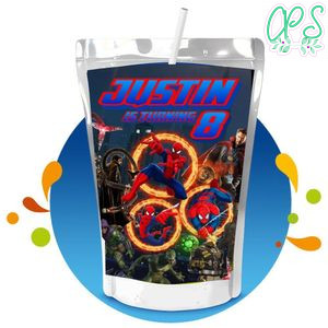 Spiderman No Way Home Capri Sun Birthday Labels Digital File Printable Instant Download