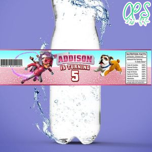 Rocketeer Birthday Water Bottle Label Template to Print at Home Instant Download
