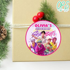 Saja Boys Circle Sticker Template Customizable To Print At Home Instant Download