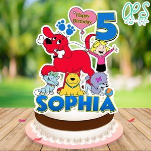 Clifford Cake Topper Template Printable Instant Download