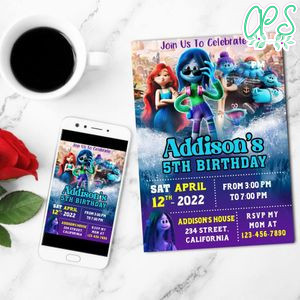 Teenage Kraken Invitation Customizable Template to Print at Home Instant Download