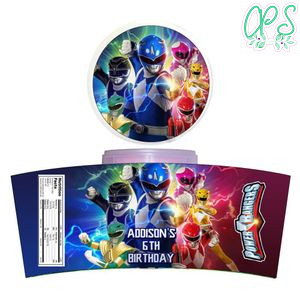 Power Ranger Cotton Candy Label Template To Print At Home Instant Download