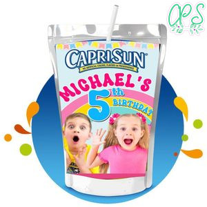 Diana and roma Capri Sun Birthday Labels Digital File Printable Instant Download