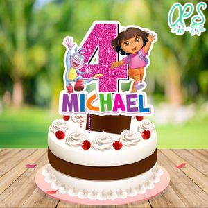 Dora The Explorer Cake Topper Template Printable Instant Download