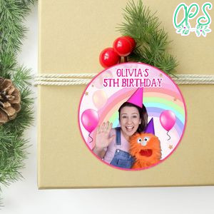 Ms. Rachel Circle Sticker Template Customizable To Print At Home Instant Download