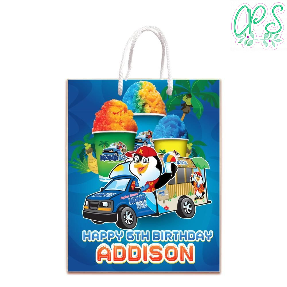 Kona Ice Gift Bag Label Template Printable Instant Download