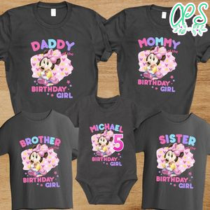 Baby Minnie Mouse Birthday Family Trip Vacation PNG file template