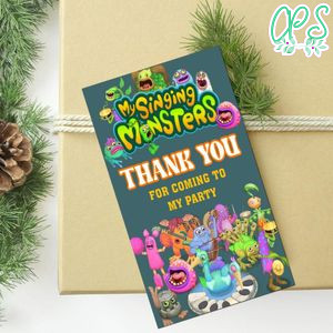 My Singing Monsters Thank You Tag Customizable Template To Print At Home Instant Download