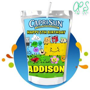 Battle for dream island Capri Sun Birthday Labels Digital File Printable Instant Download