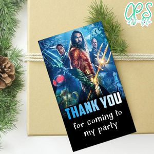 Aquaman 2 Thank You Tag Customizable Template To Print At Home Instant Download