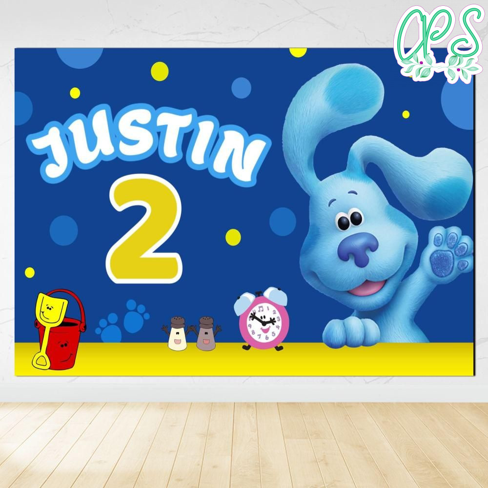 Printable Blue's Clues Backdrop Digital File DIY CustomPartyShirts Studio